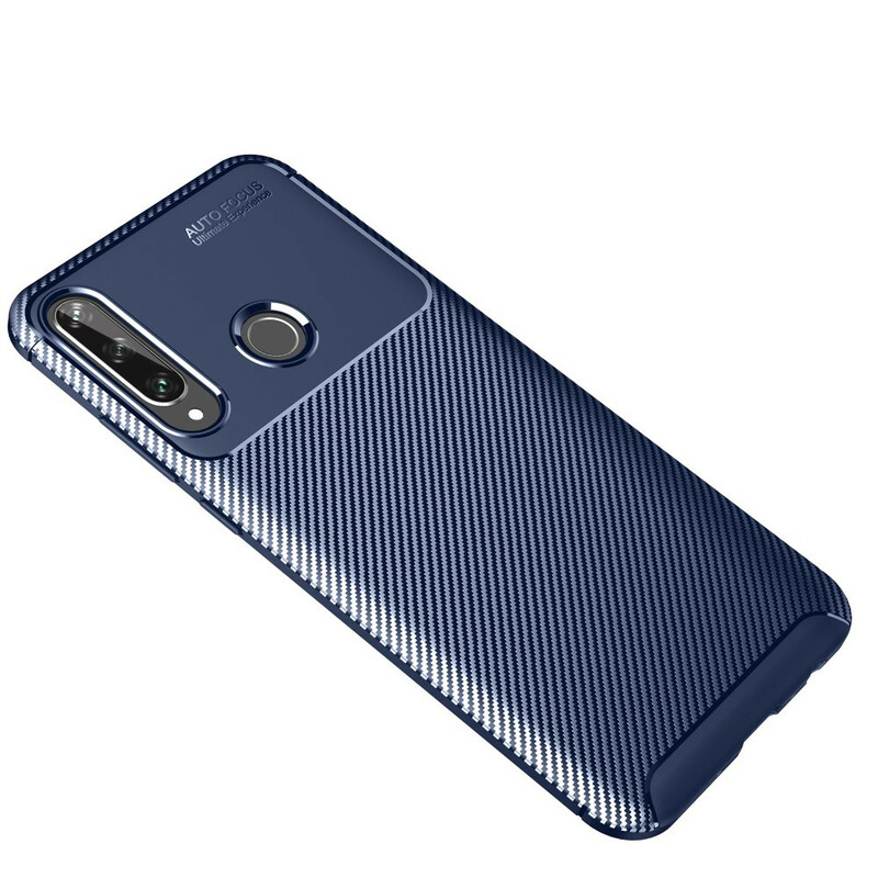 Huawei Y6p Flexibelt kolfiberväska med textur Case