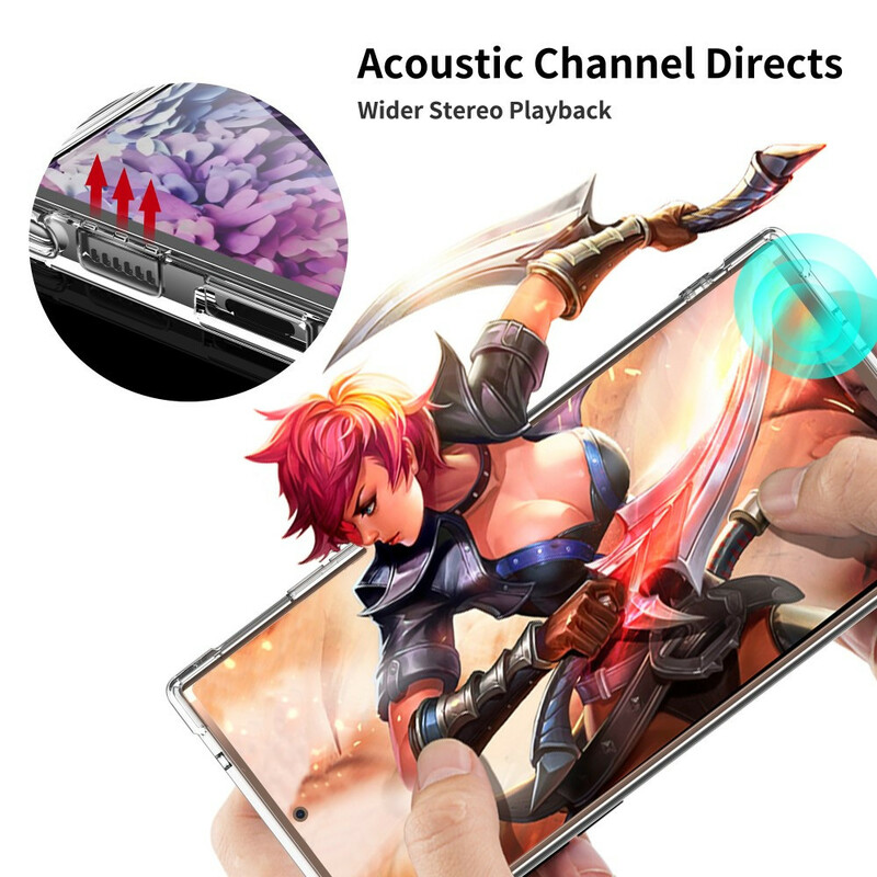 Samsung Galaxy Note 20 genomskinligt fodral LEEU skyddande kuddar