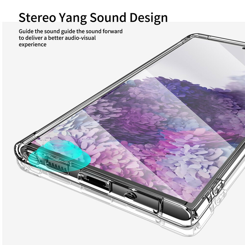 Samsung Galaxy Note 20 genomskinligt fodral LEEU skyddande kuddar