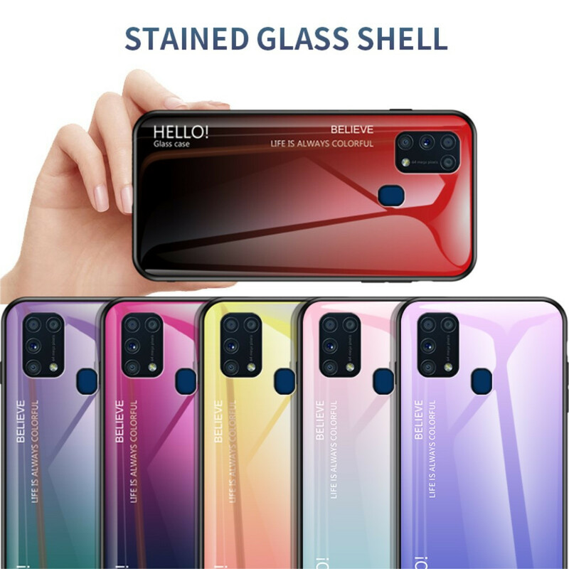Samsung Galaxy M31 Hårdglasfodral Hello