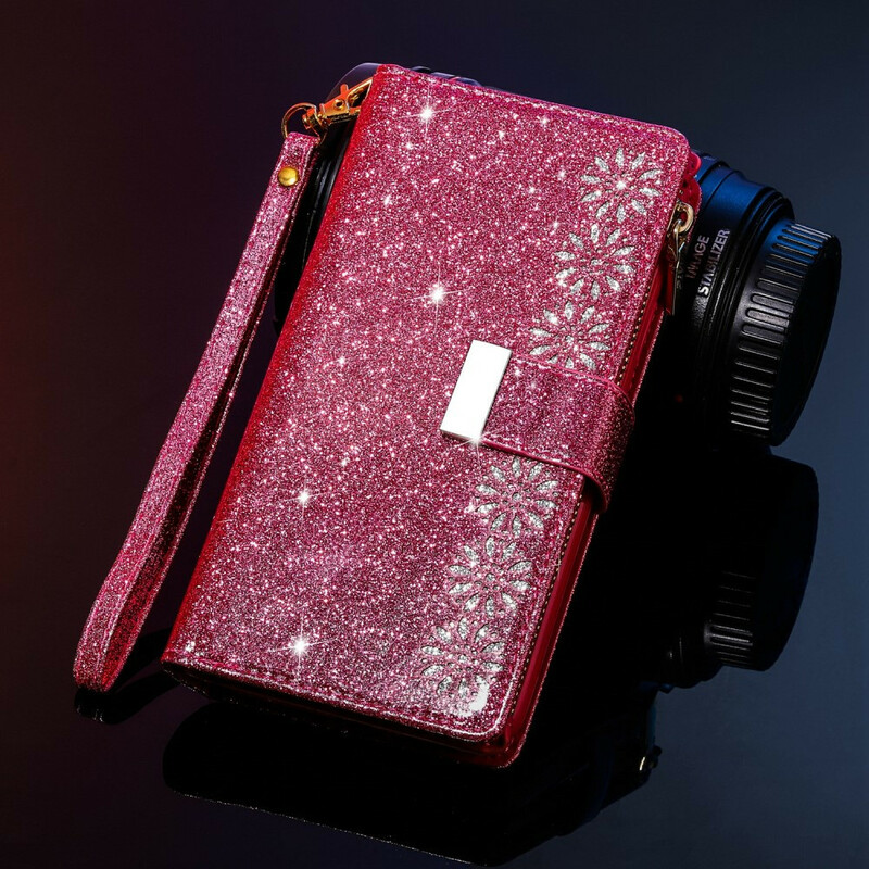 Samsung Galaxy Note 20 Glitter Wallet Zip Case