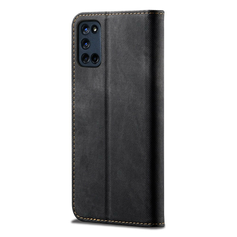 Flip Cover Oppo A72 Läderette Jeans Texture