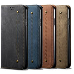 Flip Cover Oppo A72 Läderette Jeans Texture