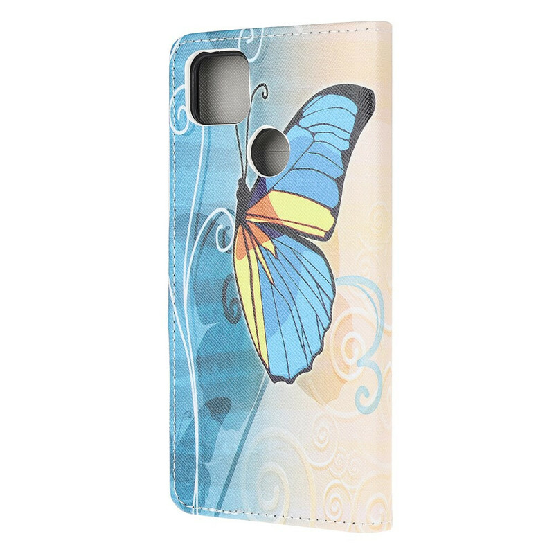 Xiaomi Redmi 9C Butterfly SkalBlå och gul