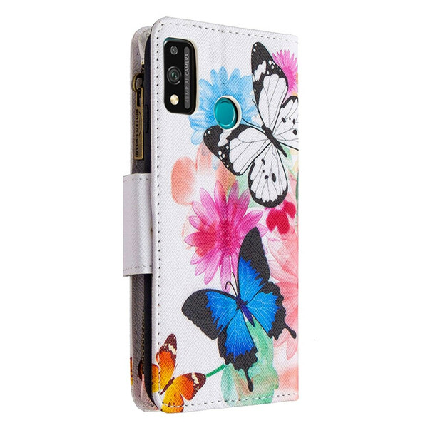 Honor 9X Lite Zipped Pocket Butterflies