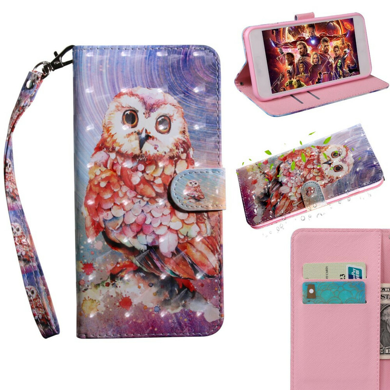 Xiaomi Redmi 9 Owl Painter-fodral