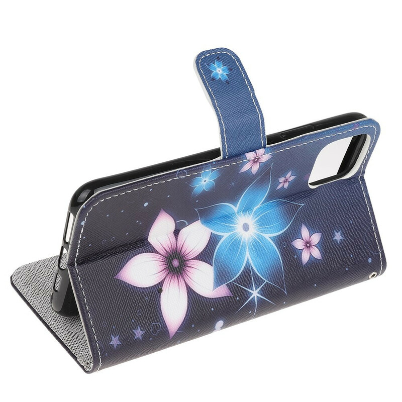 iPhone-fodral 12 Lunar Flowers med nyckelband