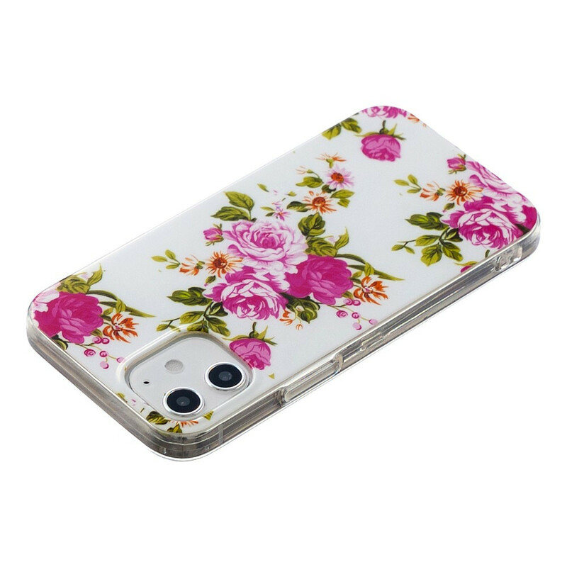 Fodral iPhone 12 Blommor Liberty Fluorescent