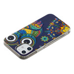 Fodral iPhone 12 Uggla Mandala Fluorescent