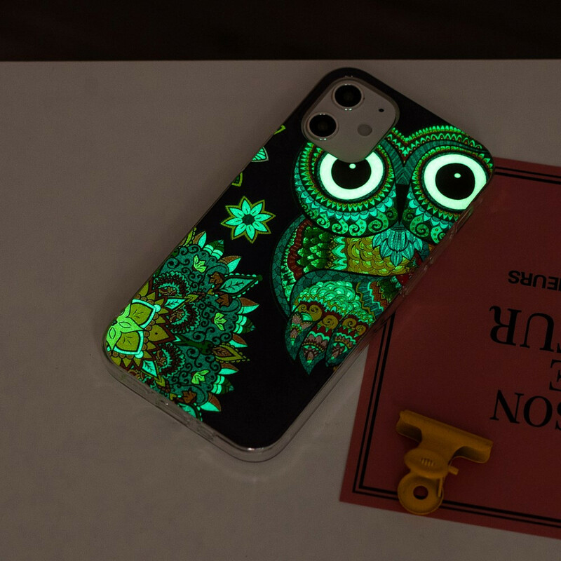 Fodral iPhone 12 Uggla Mandala Fluorescent