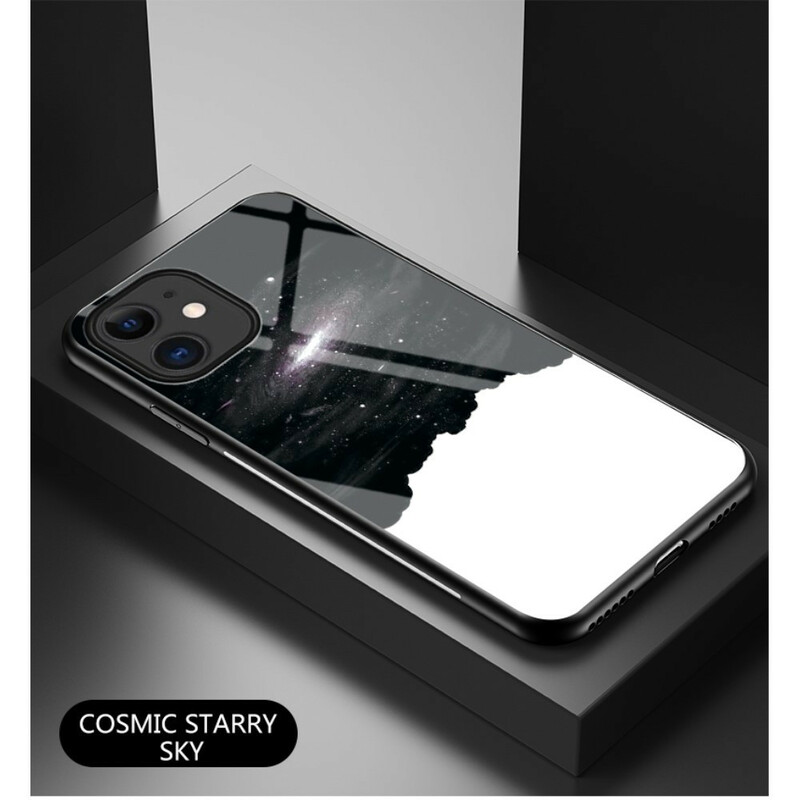 Fodral iPhone 12 Tempererat glas Starry Sky