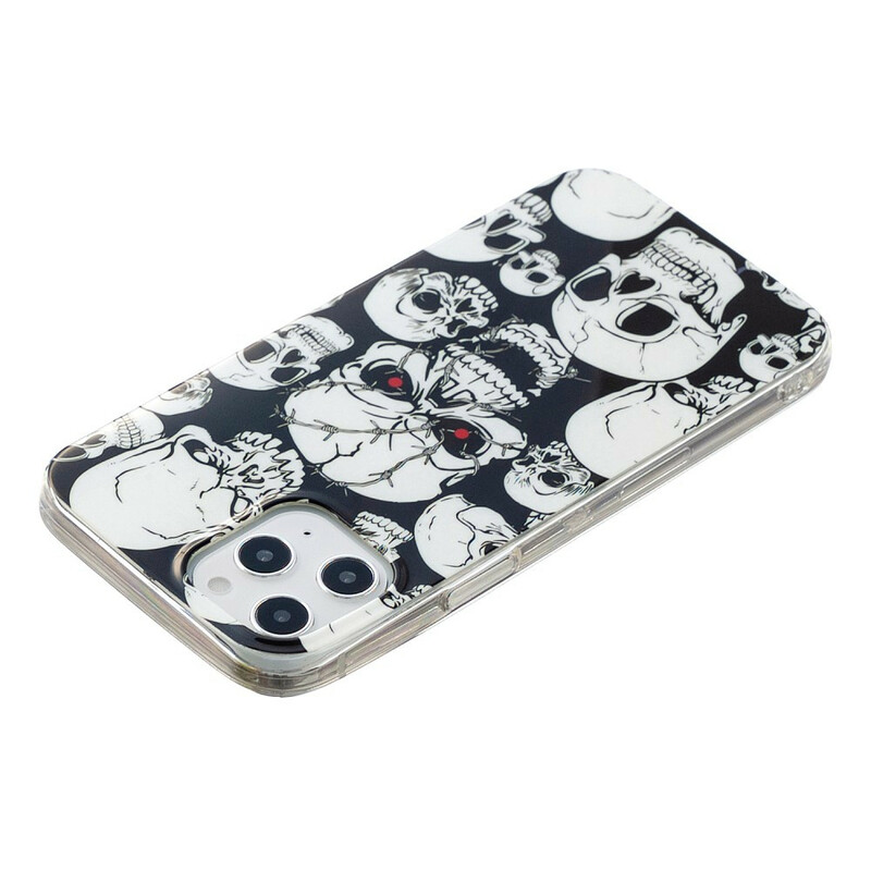 iPhone 12 Pro Max Caution Skulls Fluorescent Case