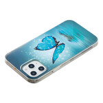 Fodral iPhone 12 Pro Max Butterfly Blue Fluorescent