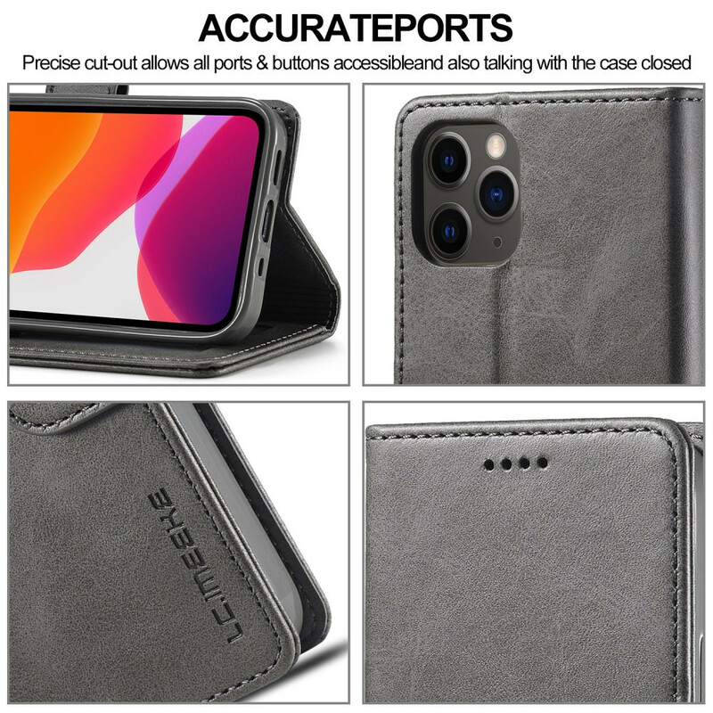 Täck för iPhone 12 Pro Max LC.IMEEKE Lädereffekt