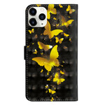 Fodral iPhone 12 Max / 12 Pro Light Spot Yellow Butterflies