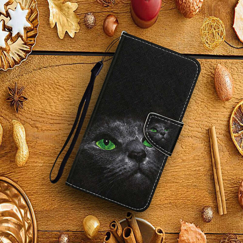 Xiaomi Redmi 9C Black Cat Eyes-fodral