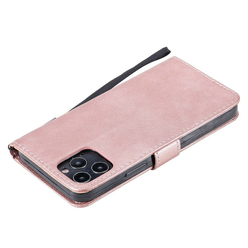 Fodral iPhone 12 Max / 12 Pro Solid Color Serie med rem Fodral iPhone 12 Max / 12 Pro Solid Color Serie med rem