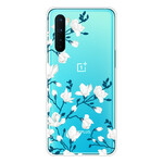 OnePlus NordCase vita blommor