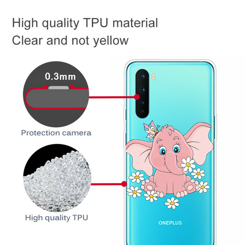 OnePlus NordTransparent Pink Elephant Case