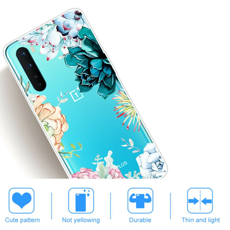 OnePlus NordClear Watercolour Flower Case