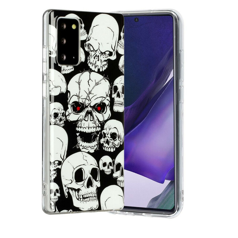 Samsung Galaxy Note 20 Caution Heads Fluorescent Case
