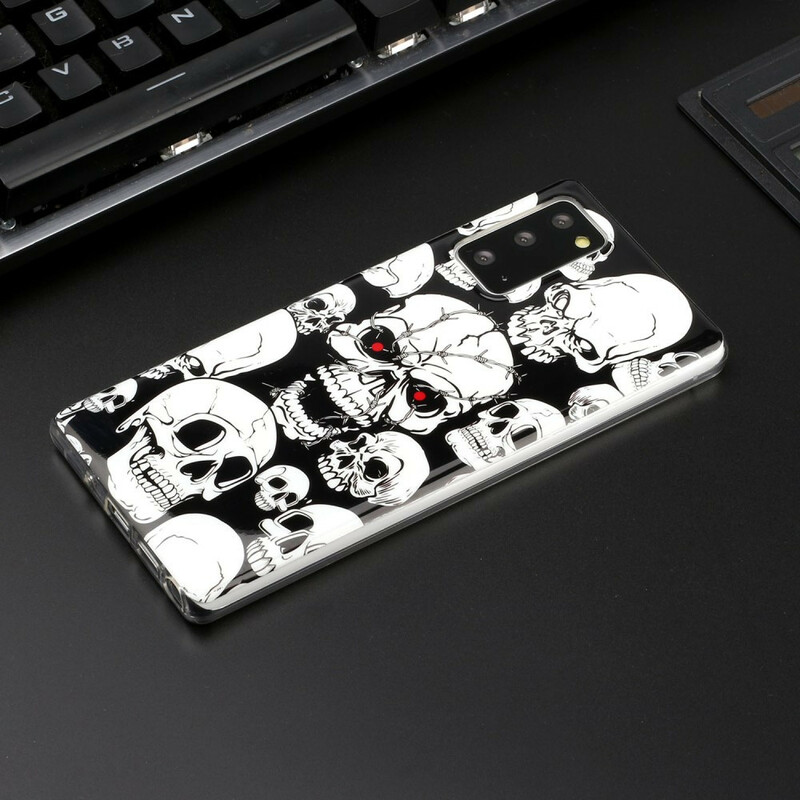 Samsung Galaxy Note 20 Caution Heads Fluorescent Case