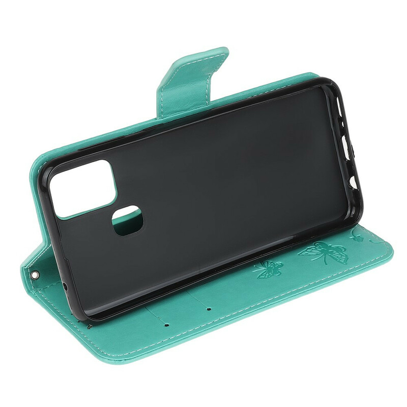 Samsung Galaxy M21 fjärilar och blommor Rem Case