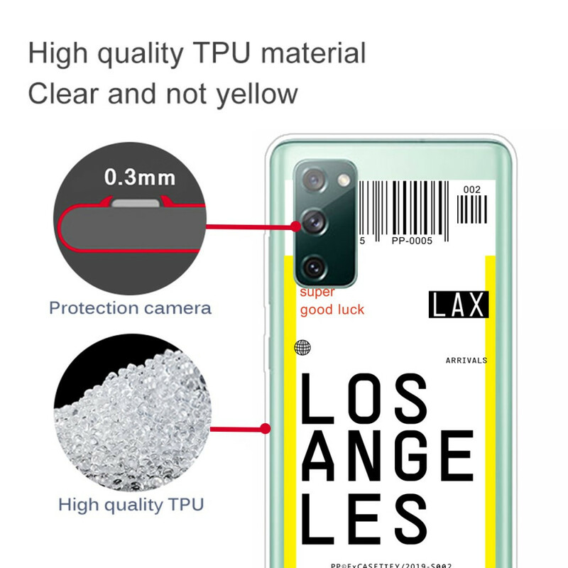 Samsung Galaxy S20 FE SkalBoarding Pass till Los Angeles