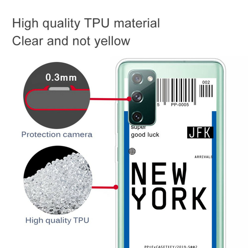 Samsung Galaxy S20 FE SkalBoarding Pass till New York