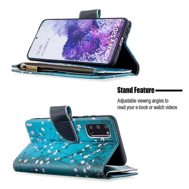 Samsung Galaxy S20-fodral med dragkedjeficka Tree Samsung Galaxy S20-fodral med dragkedjeficka Tree