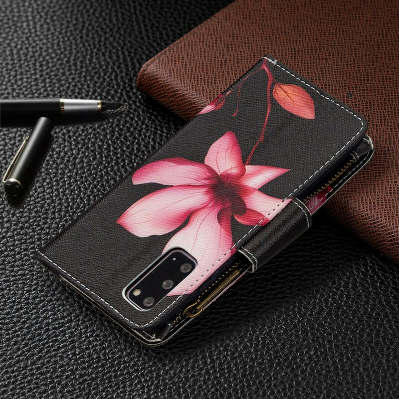 Samsung Galaxy S20 fickan med dragkedja blomma