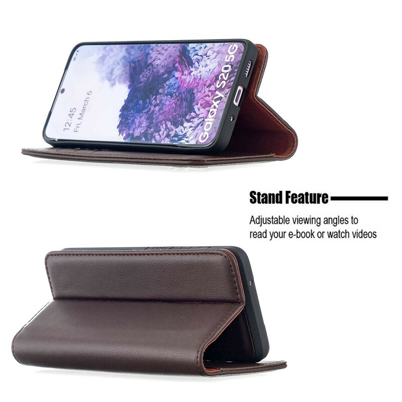 Flip Cover Samsung Galaxy S20 Äkta läder, löstagbart skydd