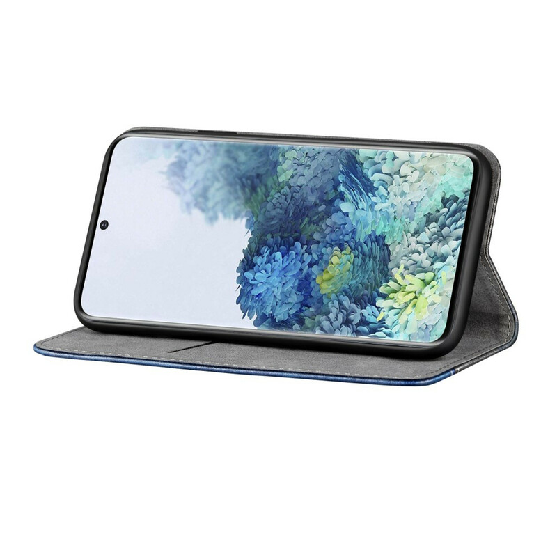 Flip Cover Samsung Galaxy S20 Ultra Two-tone Läder Effekt