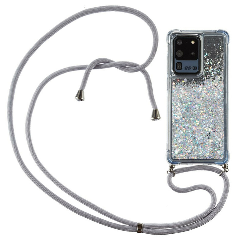 Samsung Galaxy S20 Ultra Glitter Skalmed nyckelband