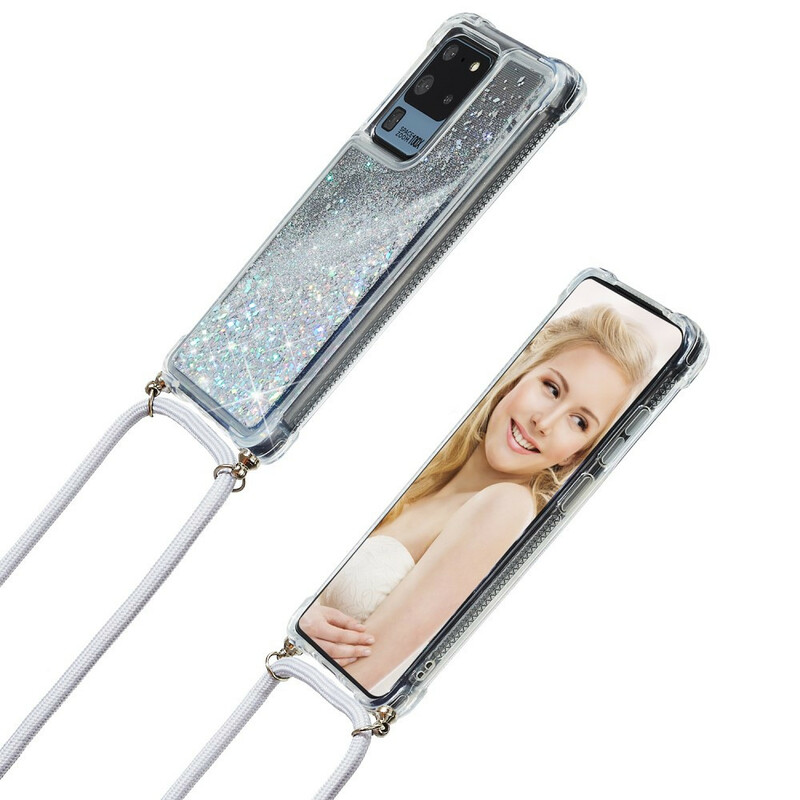 Samsung Galaxy S20 Ultra Glitter Skalmed nyckelband
