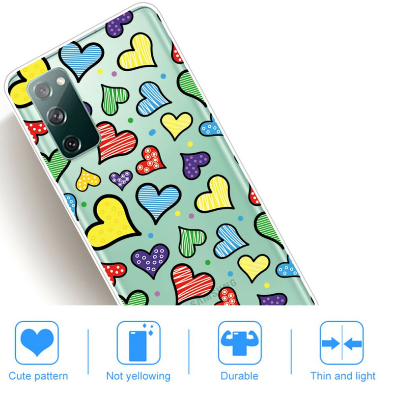 Samsung Galaxy S20 SkalFE Multicolour Hearts