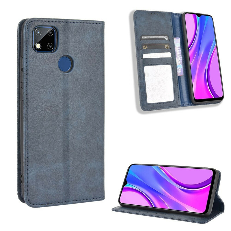 Flip Cover Xiaomi Redmi 9C Lädereffekt Snygg