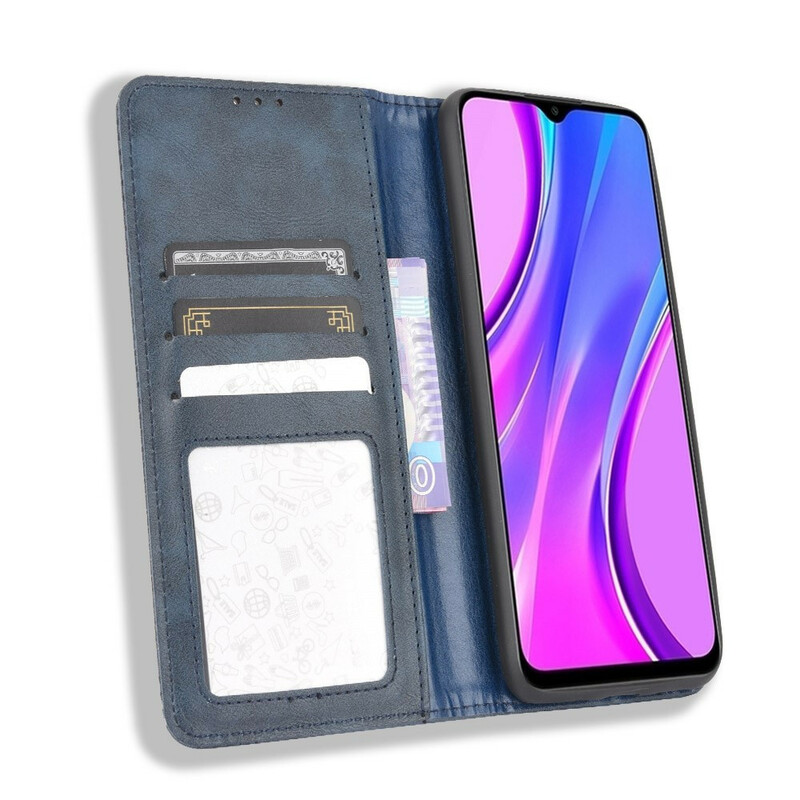 Flip Cover Xiaomi Redmi 9C Lädereffekt Snygg