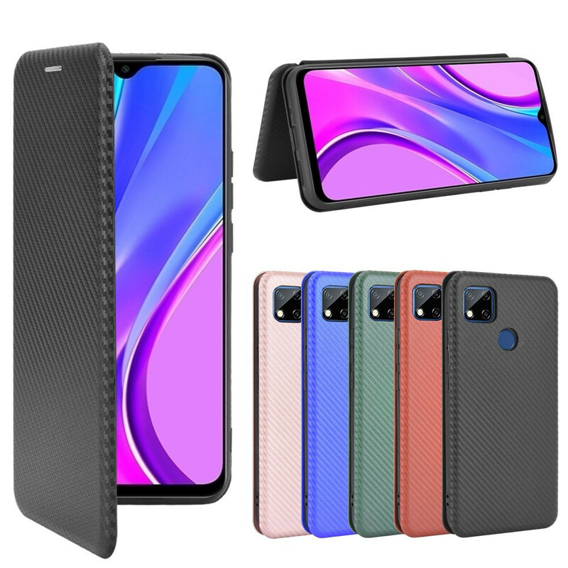 Flip Cover Xiaomi Redmi 9C Silikon Carbon Coloured