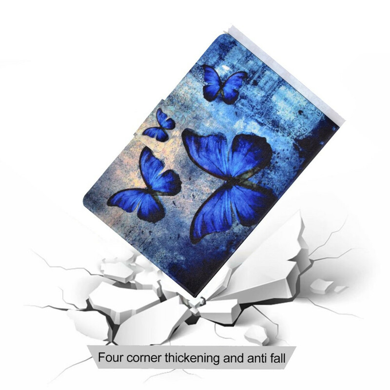 Samsung Galaxy Tab A 8.0 (2019) fodral Blå fjärilar