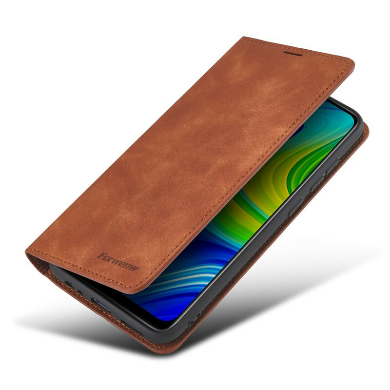 Flip Cover Xiaomi Redmi Note 9 Lädereffekt FORWENW