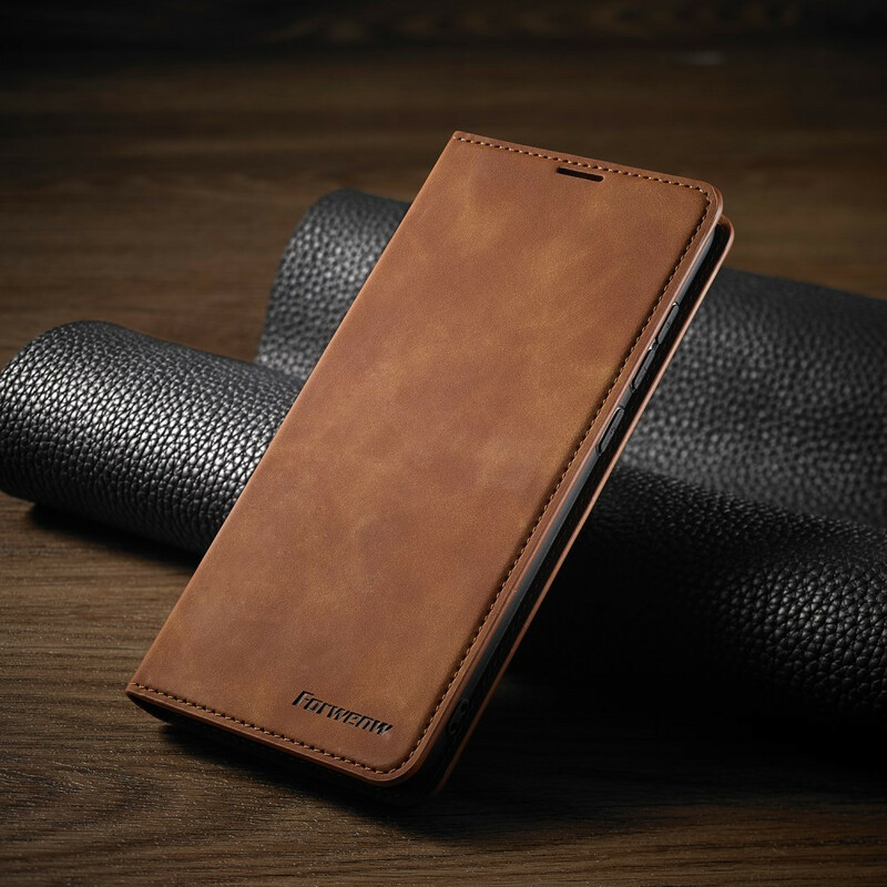Flip Cover Xiaomi Redmi Note 9 Lädereffekt FORWENW