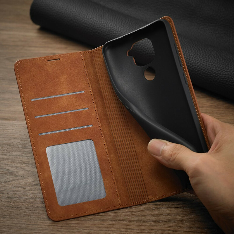 Flip Cover Xiaomi Redmi Note 9 Lädereffekt FORWENW