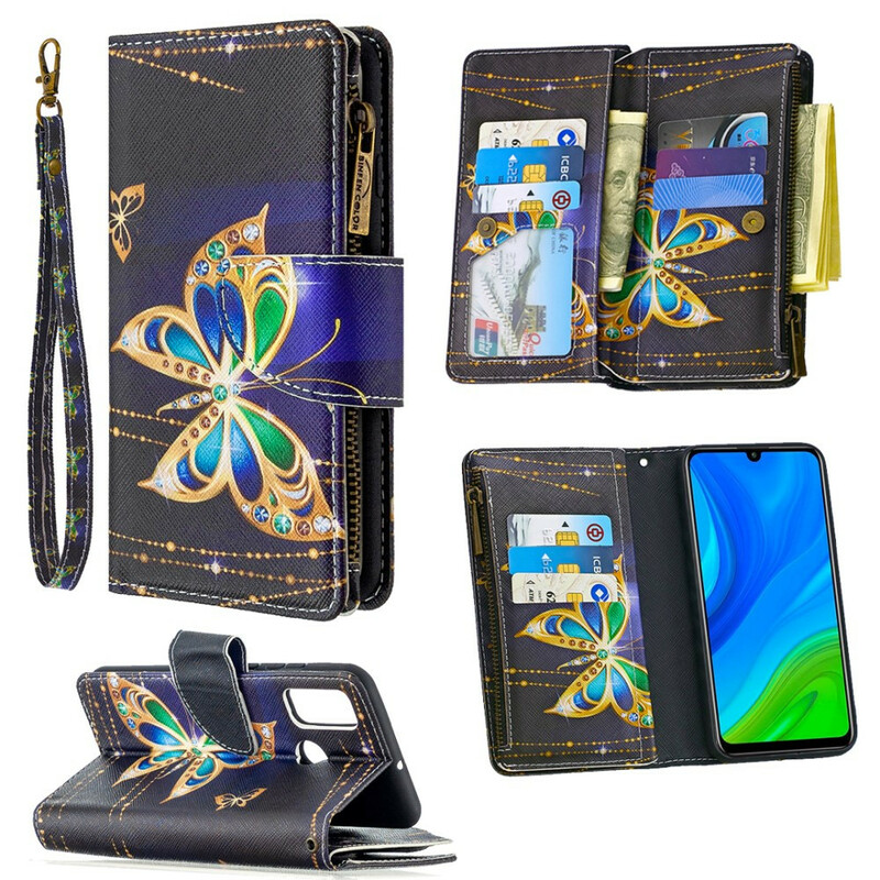 Huawei P Smart 2020 Zipped Pocket Butterflies