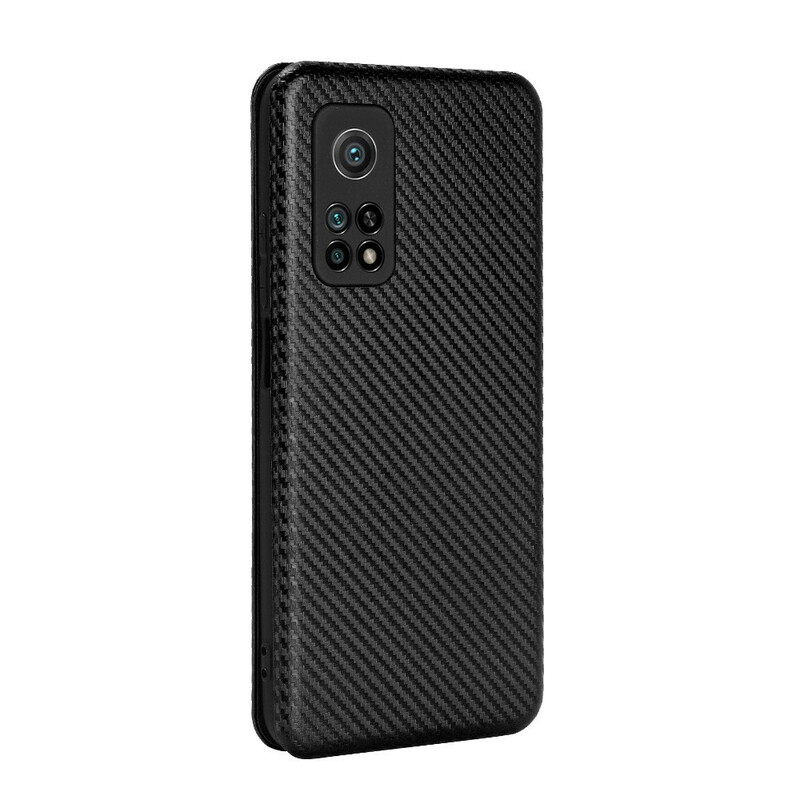 Flip Cover Xiaomi Mi 10T / 10T Pro Carbon Fiber med ringstöd