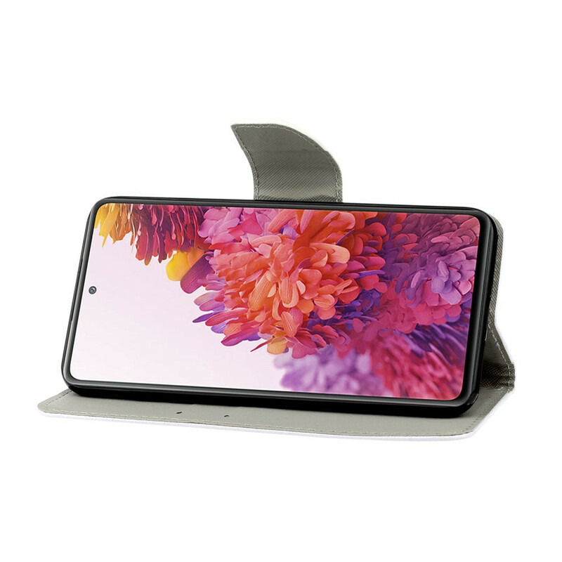 Samsung Galaxy S20 FE fodral med färgade blommor och rem