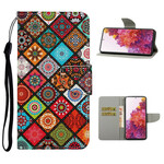 Samsung Galaxy S20 FE Patchwork Mandalas fodral med rem