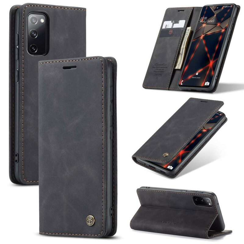Flip Cover Samsung Galaxy S20 FE CASEME Lädermaterial Flip Cover Samsung Galaxy S20 FE CASEME Lädermaterial