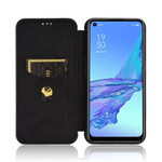 Flip Cover Oppo A53 silikon kolfiber färgad