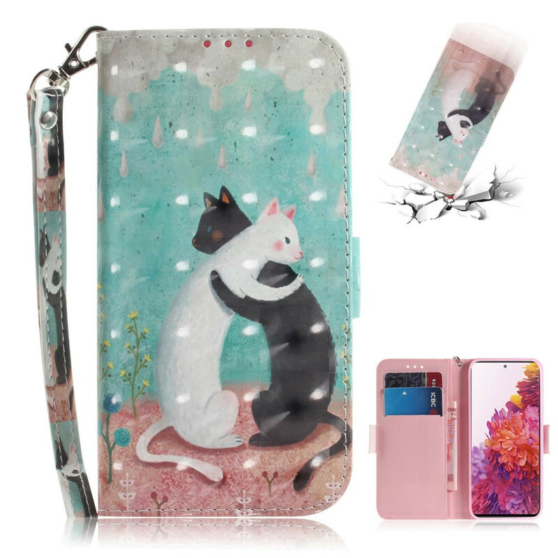 Fodral Samsung Galaxy S20 FE Friends Cats med band